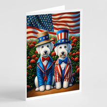 Load image into Gallery viewer, All American Bedlington Terrier Greeting Cards - Blank Note Cards – 8-Pack of Artist-Designed Cards with Envelopes