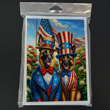 Load image into Gallery viewer, All American Belgian Malinois Greeting Cards - Blank Note Cards – 8-Pack of Artist-Designed Cards with Envelopes
