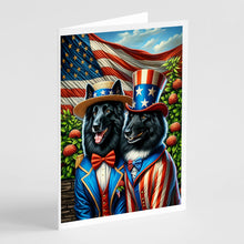 Load image into Gallery viewer, All American Belgian Sheepdog Greeting Cards - Blank Note Cards – 8-Pack of Artist-Designed Cards with Envelopes