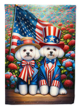 Load image into Gallery viewer, All American Bichon Frise House Flag