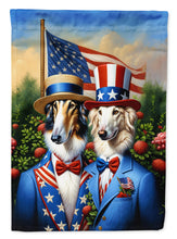Load image into Gallery viewer, All American Borzoi Garden Flag –  Dogs with American Flag Background by Caroline’s Treasures