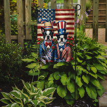 Load image into Gallery viewer, All American Boston Terrier Garden Flag –  Dogs with American Flag Background by Caroline’s Treasures