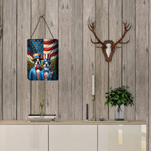 Load image into Gallery viewer, All American Boston Terrier Wall or Door Hanging Prints