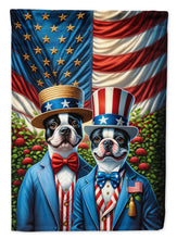 Load image into Gallery viewer, All American Boston Terrier Garden Flag –  Dogs with American Flag Background by Caroline’s Treasures