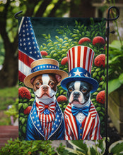 Load image into Gallery viewer, All American Boston Terrier Garden Flag –  Dogs with American Flag Background by Caroline’s Treasures
