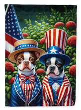 Load image into Gallery viewer, All American Boston Terrier Garden Flag –  Dogs with American Flag Background by Caroline’s Treasures