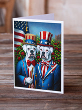 Load image into Gallery viewer, All American White Boxer Greeting Cards - Blank Note Cards – 8-Pack of Artist-Designed Cards with Envelopes