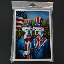 Load image into Gallery viewer, All American White Boxer Greeting Cards - Blank Note Cards – 8-Pack of Artist-Designed Cards with Envelopes