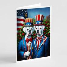 Load image into Gallery viewer, All American White Boxer Greeting Cards - Blank Note Cards – 8-Pack of Artist-Designed Cards with Envelopes