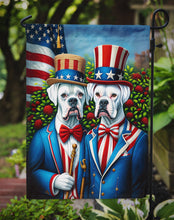 Load image into Gallery viewer, All American White Boxer Garden Flag –  Dogs with American Flag Background by Caroline’s Treasures