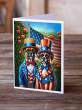 Load image into Gallery viewer, All American Boxer Greeting Cards - Blank Note Cards – 8-Pack of Artist-Designed Cards with Envelopes