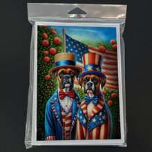 Load image into Gallery viewer, All American Boxer Greeting Cards - Blank Note Cards – 8-Pack of Artist-Designed Cards with Envelopes