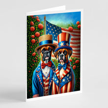 Load image into Gallery viewer, All American Boxer Greeting Cards - Blank Note Cards – 8-Pack of Artist-Designed Cards with Envelopes