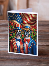 Load image into Gallery viewer, All American Boxer Greeting Cards - Blank Note Cards – 8-Pack of Artist-Designed Cards with Envelopes