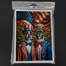 Load image into Gallery viewer, All American Boxer Greeting Cards - Blank Note Cards – 8-Pack of Artist-Designed Cards with Envelopes