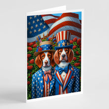 Load image into Gallery viewer, All American Brittany Greeting Cards - Blank Note Cards – 8-Pack of Artist-Designed Cards with Envelopes