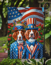 Load image into Gallery viewer, All American Brittany Garden Flag –  Dogs with American Flag Background by Caroline’s Treasures