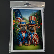 Load image into Gallery viewer, All American Brussels Griffon Greeting Cards - Blank Note Cards – 8-Pack of Artist-Designed Cards with Envelopes