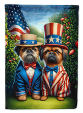 Load image into Gallery viewer, All American Brussels Griffon Garden Flag –  Dogs with American Flag Background by Caroline’s Treasures