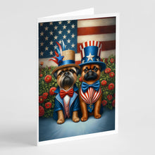 Load image into Gallery viewer, All American Brussels Griffon Greeting Cards - Blank Note Cards – 8-Pack of Artist-Designed Cards with Envelopes