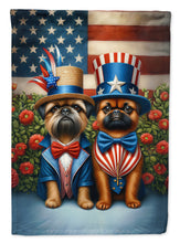 Load image into Gallery viewer, All American Brussels Griffon Garden Flag –  Dogs with American Flag Background by Caroline’s Treasures