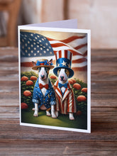 Load image into Gallery viewer, All American Bull Terrier Greeting Cards - Blank Note Cards – 8-Pack of Artist-Designed Cards with Envelopes