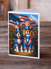 Load image into Gallery viewer, All American Cavalier Spaniel Greeting Cards - Blank Note Cards – 8-Pack of Artist-Designed Cards with Envelopes