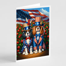 Load image into Gallery viewer, All American Cavalier Spaniel Greeting Cards - Blank Note Cards – 8-Pack of Artist-Designed Cards with Envelopes