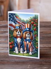 Load image into Gallery viewer, All American Cavalier Spaniel Greeting Cards - Blank Note Cards – 8-Pack of Artist-Designed Cards with Envelopes