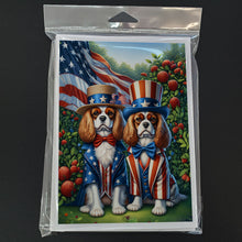 Load image into Gallery viewer, All American Cavalier Spaniel Greeting Cards - Blank Note Cards – 8-Pack of Artist-Designed Cards with Envelopes