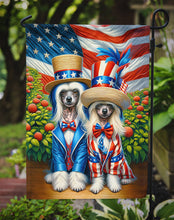 Load image into Gallery viewer, All American Chinese Crested Garden Flag –  Dogs with American Flag Background by Caroline’s Treasures