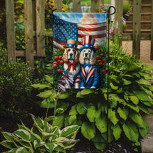 Load image into Gallery viewer, All American Clumber Spaniel Garden Flag –  Dogs with American Flag Background by Caroline’s Treasures
