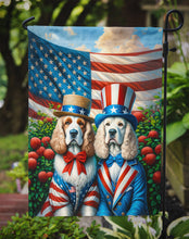 Load image into Gallery viewer, All American Clumber Spaniel Garden Flag –  Dogs with American Flag Background by Caroline’s Treasures