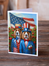 Load image into Gallery viewer, All American Clumber Spaniel Greeting Cards - Blank Note Cards – 8-Pack of Artist-Designed Cards with Envelopes