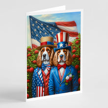 Load image into Gallery viewer, All American Clumber Spaniel Greeting Cards - Blank Note Cards – 8-Pack of Artist-Designed Cards with Envelopes