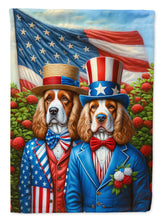 Load image into Gallery viewer, All American Clumber Spaniel Garden Flag –  Dogs with American Flag Background by Caroline’s Treasures
