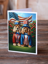 Load image into Gallery viewer, All American Cocker Spaniel Greeting Cards - Blank Note Cards – 8-Pack of Artist-Designed Cards with Envelopes