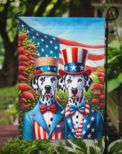 Load image into Gallery viewer, All American Dalmatian Garden Flag –  Dogs with American Flag Background by Caroline’s Treasures