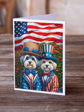 Load image into Gallery viewer, All American Dandie Dinmont Terrier Greeting Cards - Blank Note Cards – 8-Pack of Artist-Designed Cards with Envelopes