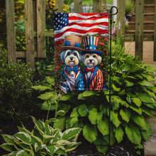 Load image into Gallery viewer, All American Dandie Dinmont Terrier Garden Flag –  Dogs with American Flag Background by Caroline’s Treasures
