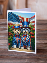 Load image into Gallery viewer, All American Dandie Dinmont Terrier Greeting Cards - Blank Note Cards – 8-Pack of Artist-Designed Cards with Envelopes