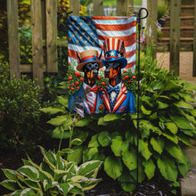 Load image into Gallery viewer, All American Doberman Pinscher Garden Flag –  Dogs with American Flag Background by Caroline’s Treasures