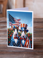 Load image into Gallery viewer, All American English Bull Terrier Greeting Cards - Blank Note Cards – 8-Pack of Artist-Designed Cards with Envelopes
