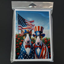 Load image into Gallery viewer, All American English Bull Terrier Greeting Cards - Blank Note Cards – 8-Pack of Artist-Designed Cards with Envelopes