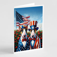 Load image into Gallery viewer, All American English Bull Terrier Greeting Cards - Blank Note Cards – 8-Pack of Artist-Designed Cards with Envelopes