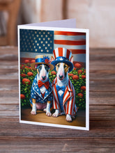Load image into Gallery viewer, All American English Bull Terrier Greeting Cards - Blank Note Cards – 8-Pack of Artist-Designed Cards with Envelopes