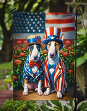 Load image into Gallery viewer, All American English Bull Terrier Garden Flag –  Dogs with American Flag Background by Caroline’s Treasures