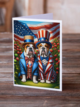 Load image into Gallery viewer, All American English Bulldog Greeting Cards - Blank Note Cards – 8-Pack of Artist-Designed Cards with Envelopes