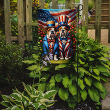 Load image into Gallery viewer, All American English Bulldog Garden Flag –  Dogs with American Flag Background by Caroline’s Treasures
