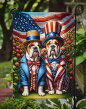 Load image into Gallery viewer, All American English Bulldog Garden Flag –  Dogs with American Flag Background by Caroline’s Treasures